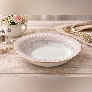 Minton “Symphony” Pink Bone China Oval Vegetable Bowl | Made in England